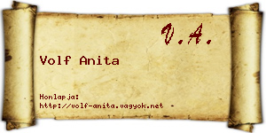 Volf Anita névjegykártya